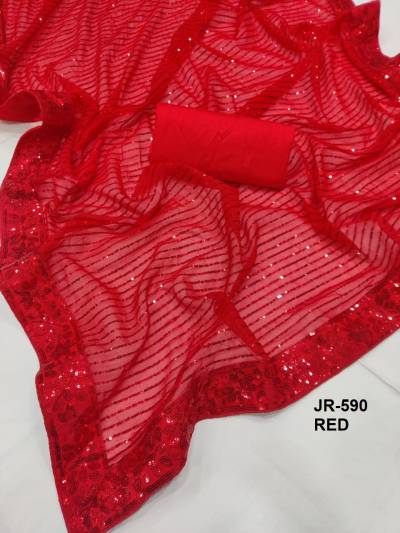 D.NO. JR-590 COLOUR’S BY SAGAR IMPEX EMBROIDERY SAREE WHOLESALER IN INDIA